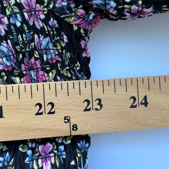 Torrid 0X Purple Pink Floral Off Shoulder Romantic Boho Bell Sleeve Dress - Picture 13 of 16